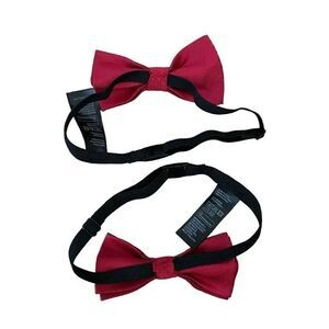 H&M Ruby Red Bow Tie Special Occasion Holidays Bundle Sz 6X & 10